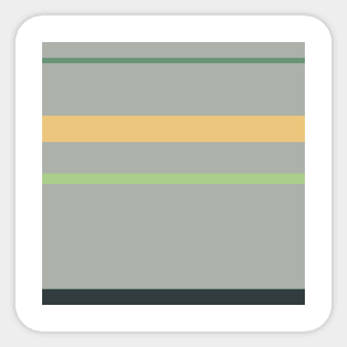 A selected confection of Greyish, Onyx, Oxley, Pale Olive Green and Pale Gold stripes. Sticker